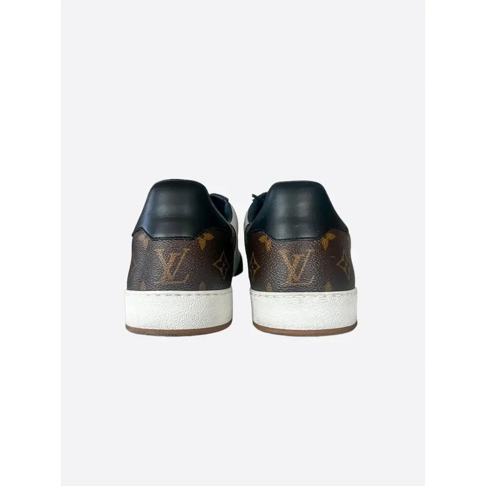 Louis Vuitton Brown White & Black Monogram Rivoli Sneakers - Picture 4 of 8